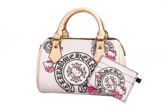 Gothic Kitty Mini Boston Bag + Wallet Set